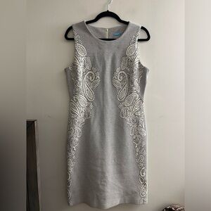 J.McLaughlin sleeveless A-Line Woven Knit Paisley Knee-length Dress size…